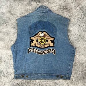 VTG Harley Owners Group Pennsylvania Denim Vest